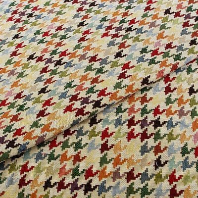 Tapestry Fabric Houndstooth Multicoloured