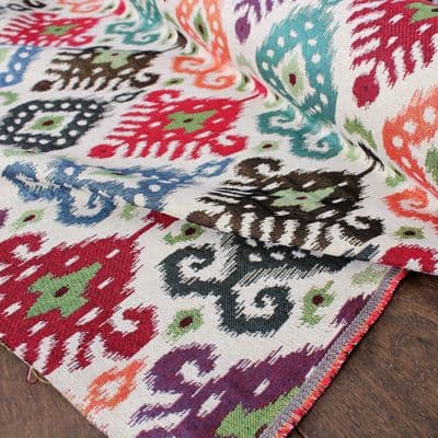 Tapestry Fabric Ikat Multicoloured