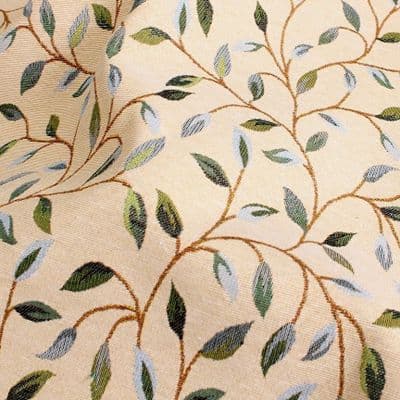 Tapestry Fabric Olive Leaves Green