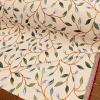 Tapestry Fabric Olive Leaves Green