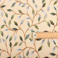 Tapestry Fabric Olive Leaves Green