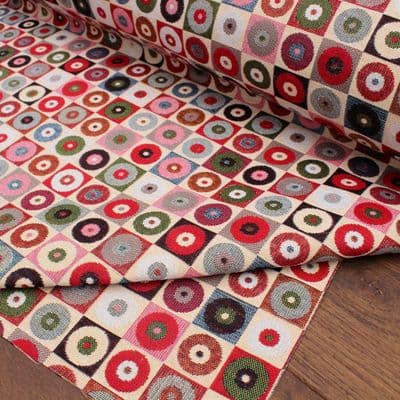 Tapestry Fabric Pop Art Circles