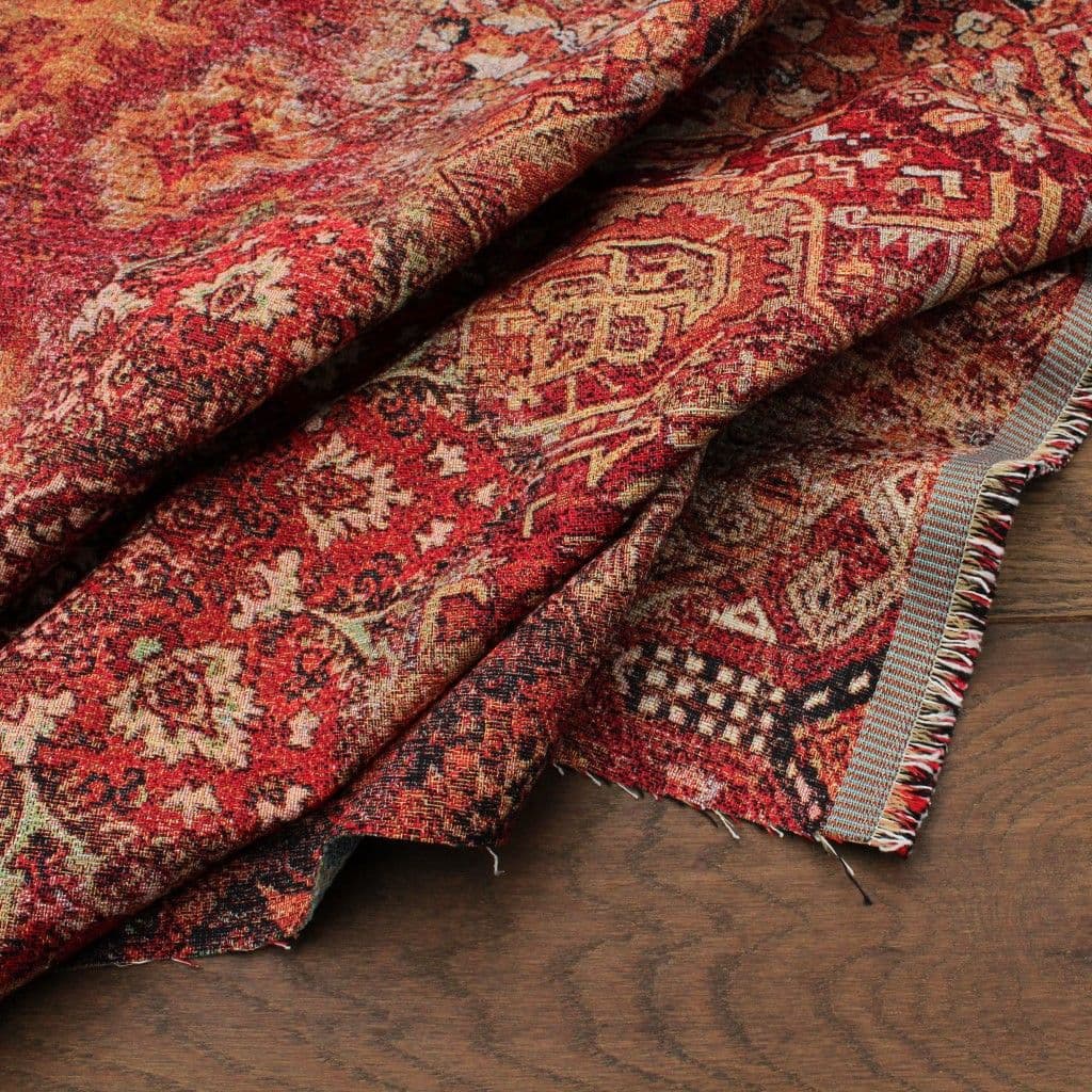 Tapestry Fabric Vintage Persian Kilim Red