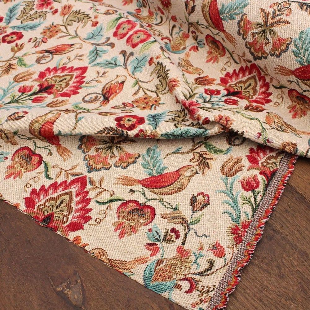 Tapestry Fabric William Cream Natural