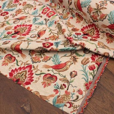 Tapestry Fabric William Cream Natural
