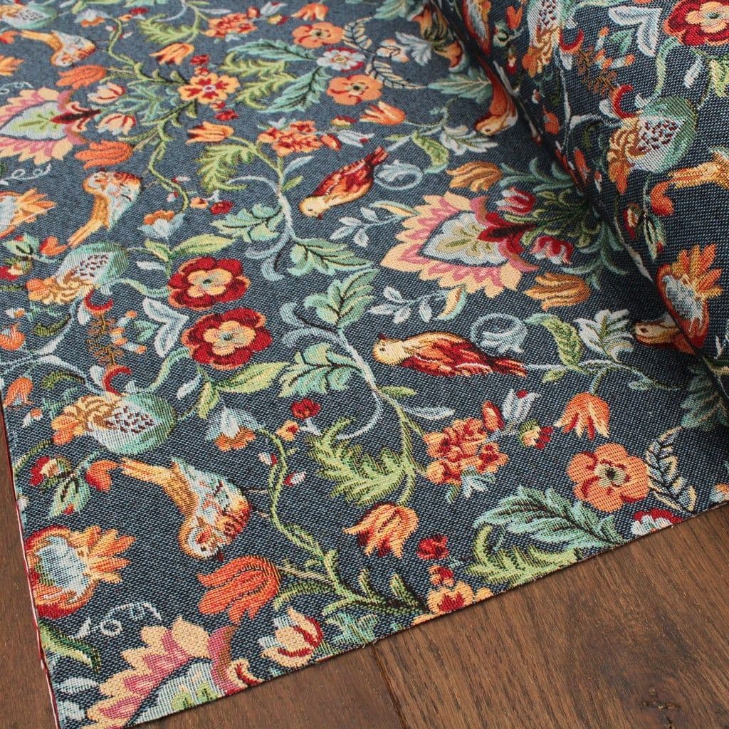 Tapestry Fabric William Denim Blue