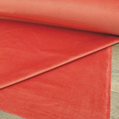 Tuscan Red Curtain Upholstery Velvet Fabric