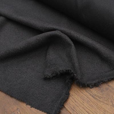Upholstery Fabric Basket Weave Black