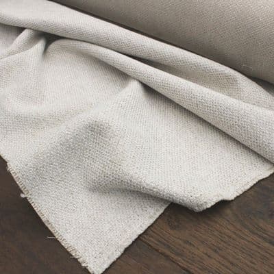Upholstery Fabric Basket Weave Cream
