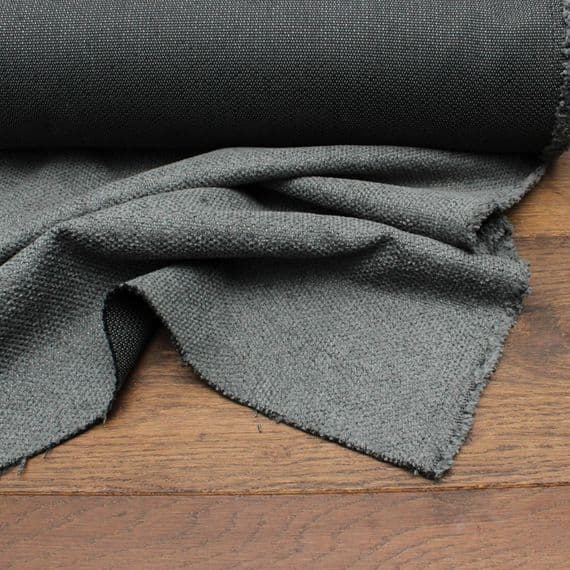 Upholstery Fabric Basket Weave Grey