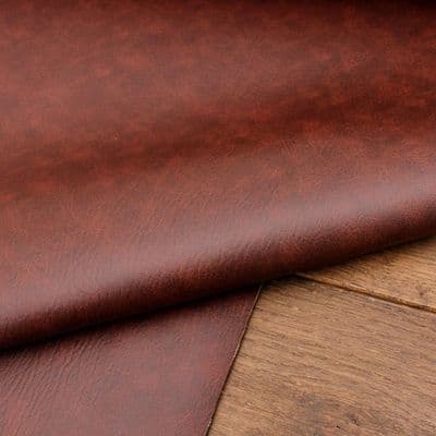 Upholstery Fabric Faux Leather Chestnut Brown