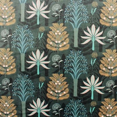 Velvet Fabric Art Nouveau Trees