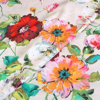 Velvet Fabric Blossoming Garden