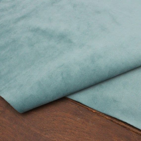 Velvet Upholstery Fabric Duck Egg Blue