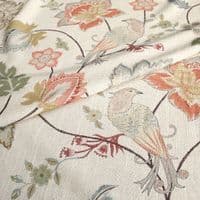 Viscose Linen Fabric Jacobean Songbird