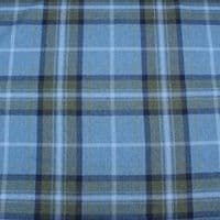 Wool Like Tweed Check Fabric - Blue Yellow White