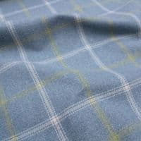 Wool Like Tweed Check Fabric - Lewis Parisian Blue