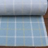 Wool Like Tweed Check Fabric - Lewis Parisian Blue