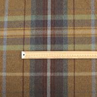 Wool Like Tweed Check Fabric - Moss Green Purple
