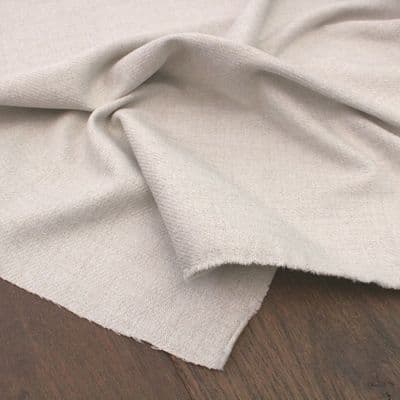 Wool Like Tweed Fabric - Cream