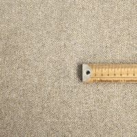 Wool Like Tweed Herringbone Upholstery Fabric - Natural Truffle