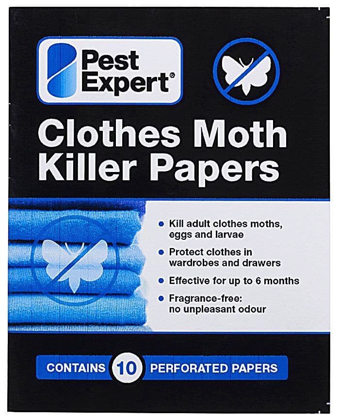 SPECIAL OFFER Pest Expert Clothes Moth Killer Papers x 10