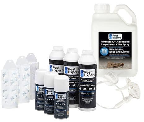 Pest Expert Carpet Moth Killer Kit for 3-4 Rooms