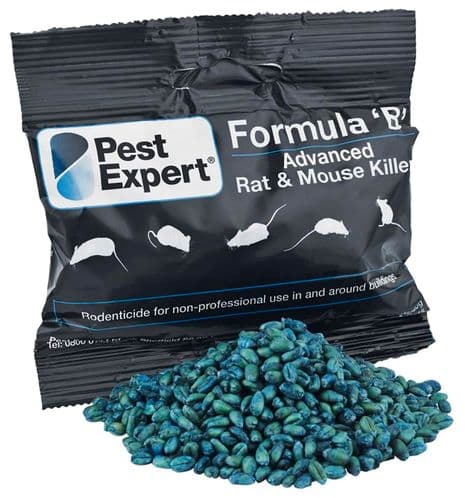Pest Expert Formula 'B' Rat Killer Poison 1kg - 10 x 100g (Maximum Strength)