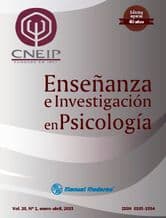 Enseñanza e Investigación (Investigacion) en Psicología (Psicologia) Vol. 20 No. 1 ene-abr 2015 CNEIP ISBN: 1851599020016