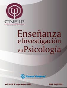 Enseñanza e Investigación (Investigacion) en Psicología (Psicologia) Vol. 20 No. 2 may-ago 2015 CNEIP ISBN: 1851594020023