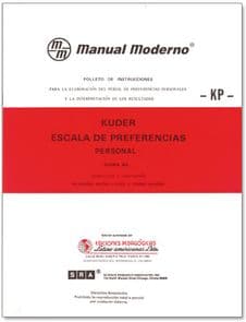 KP ESCALA DE PREFERENCIA PERSONAL KUDER. Manual Moderno