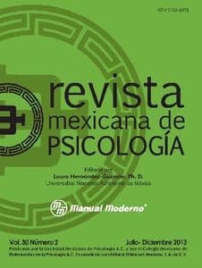 Revista Mexicana de Psicología (Psicologia). Vol. 30 núm. 2 Jul-Dic 2013 Soc. Mex. Psicología ISBN: 01856073_30_2