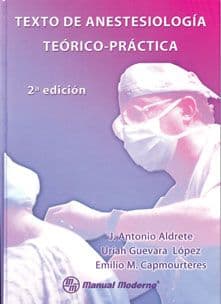 Texto de anestesiología Aldrete ISBN: 9707290595