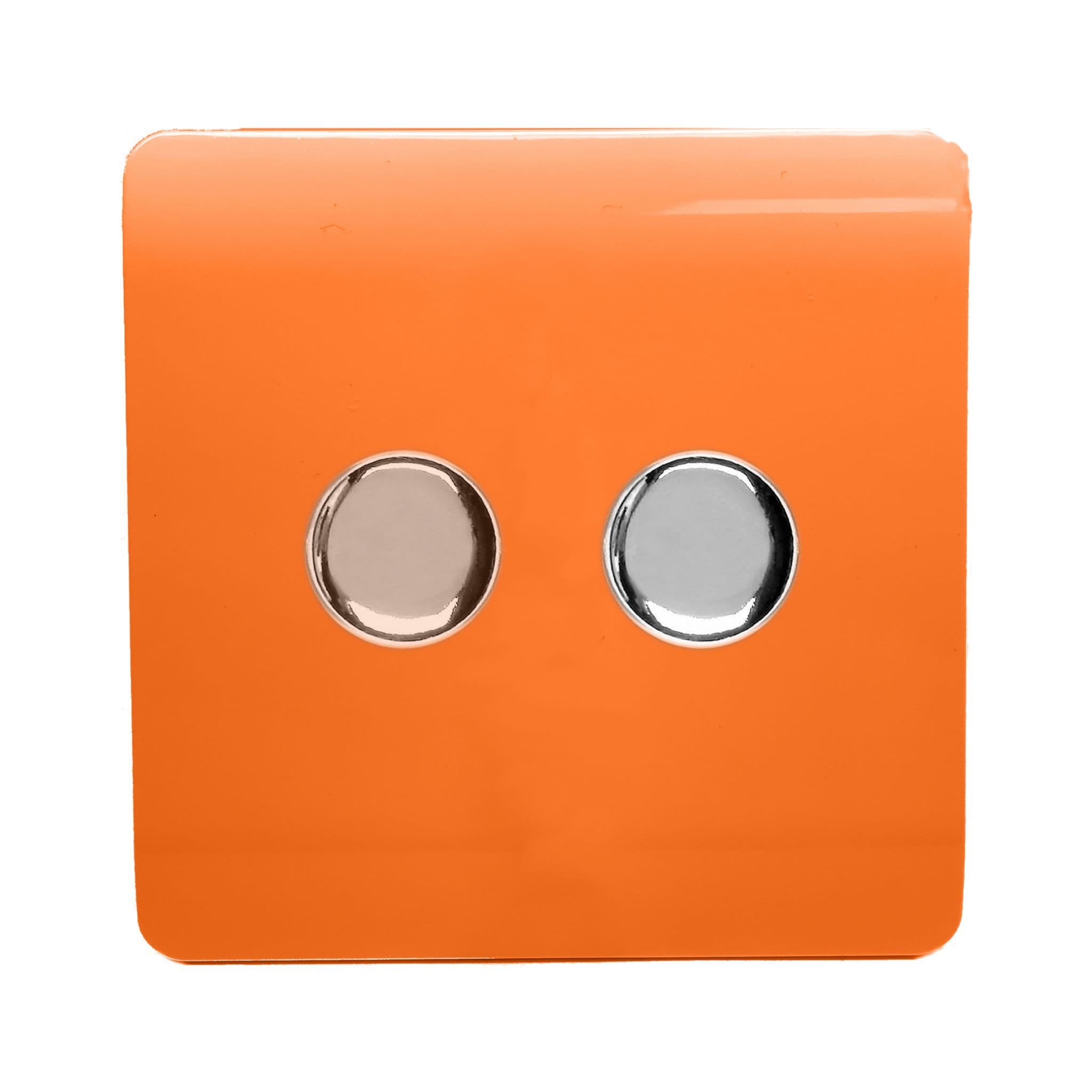 2 Gang 1 or 2 way 150w Rotary LED Dimmer Light Switch