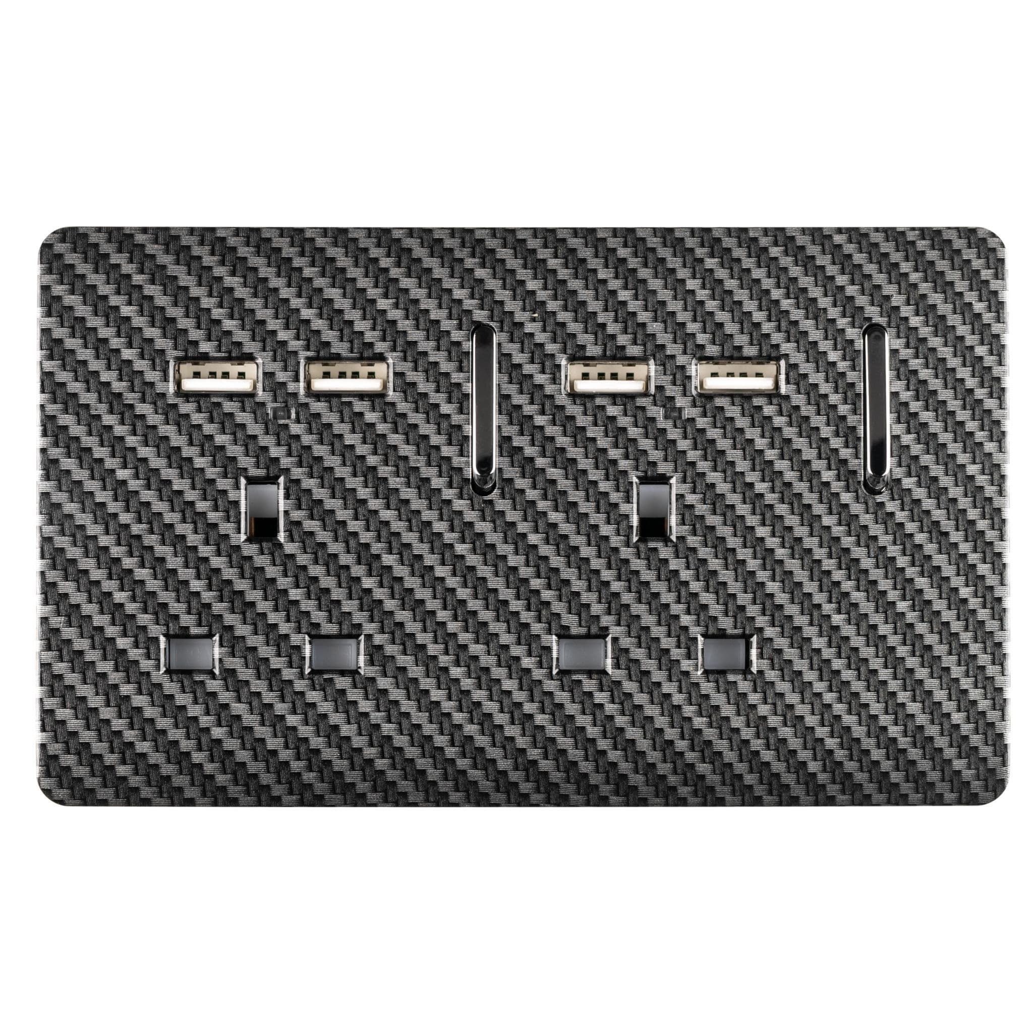 2 Gang 4 Port USB 2100mA Plug Socket