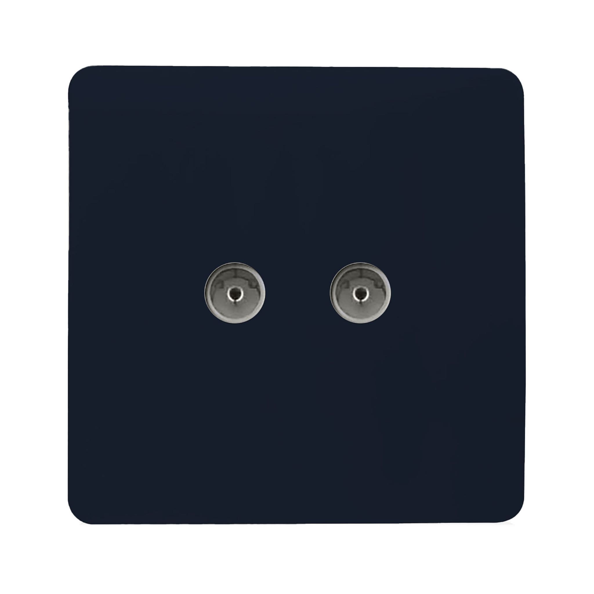 2 Gang Female Co-Axial Television Socket