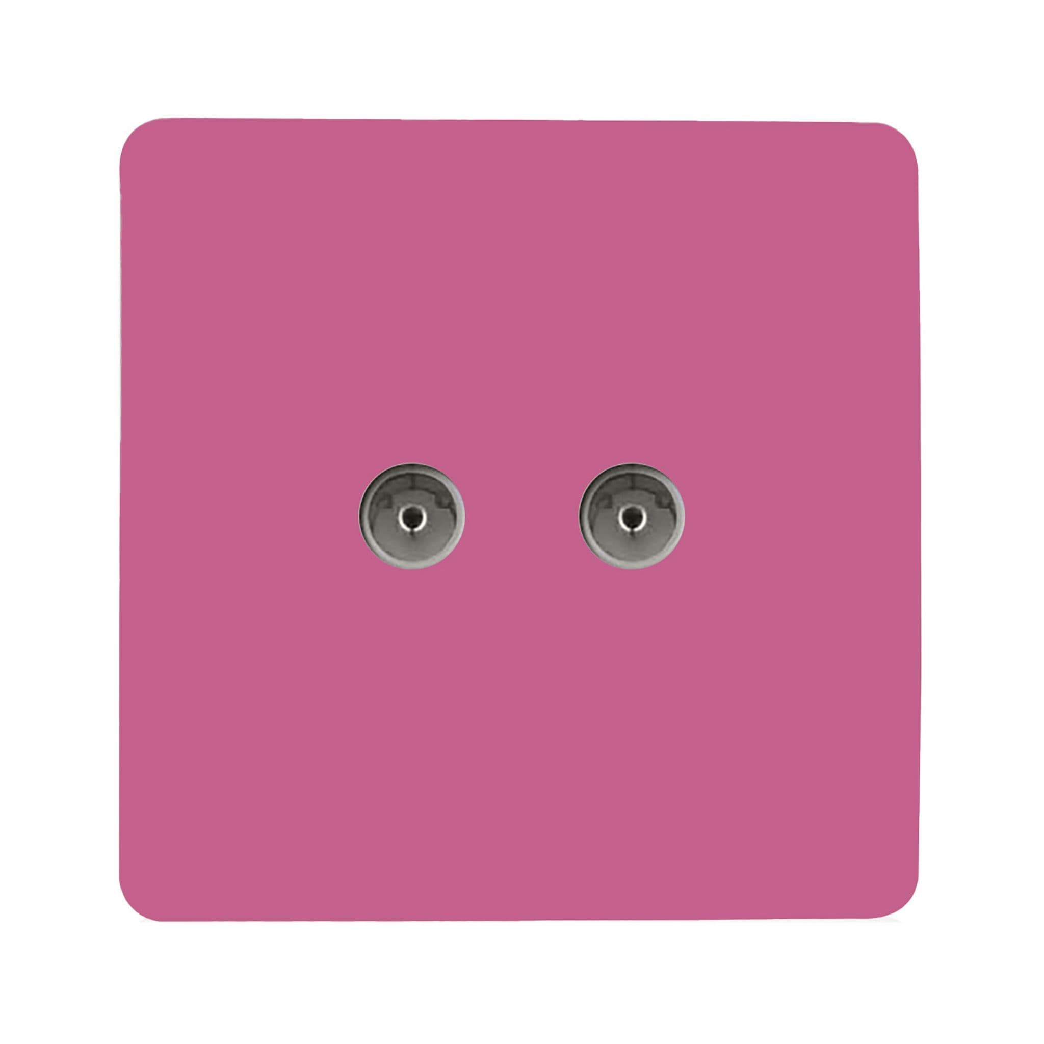 2 Gang Female Co-Axial Television Socket