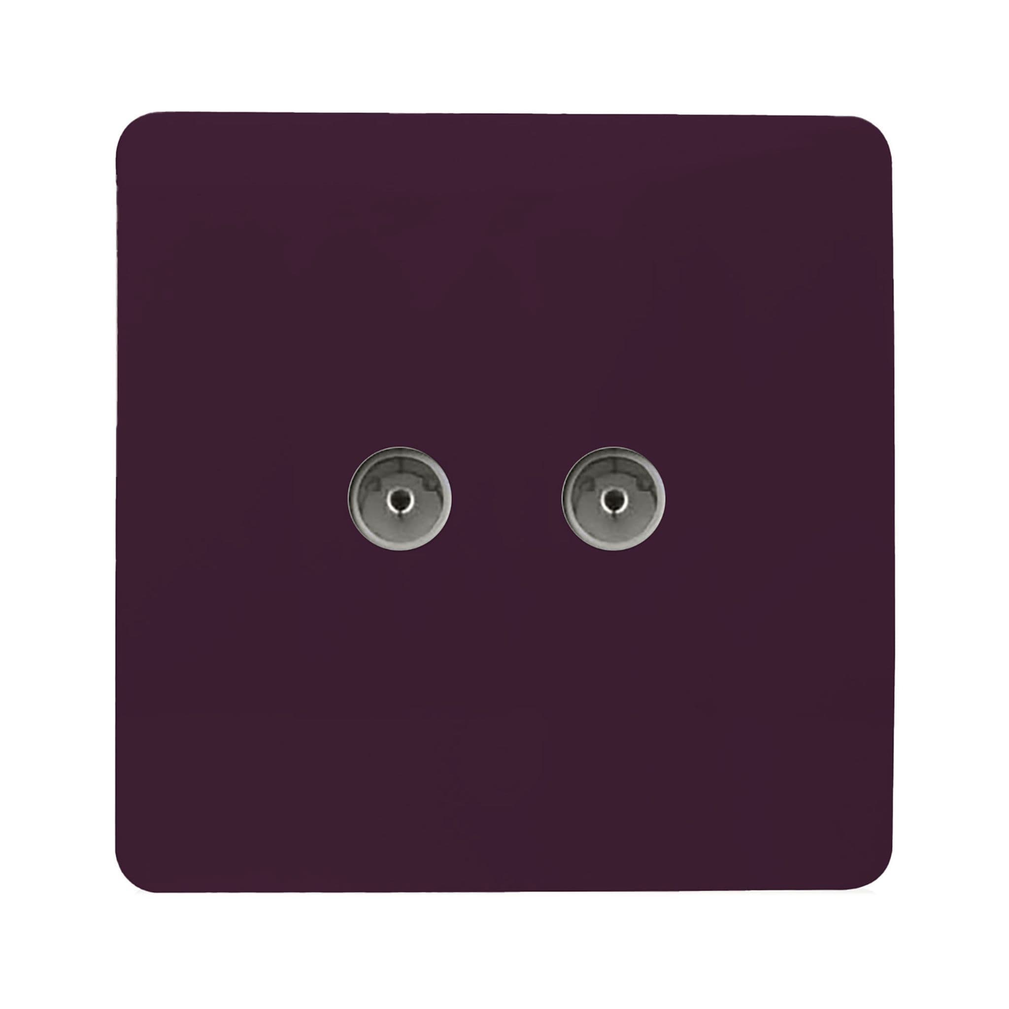 2 Gang Female Co-Axial Television Socket
