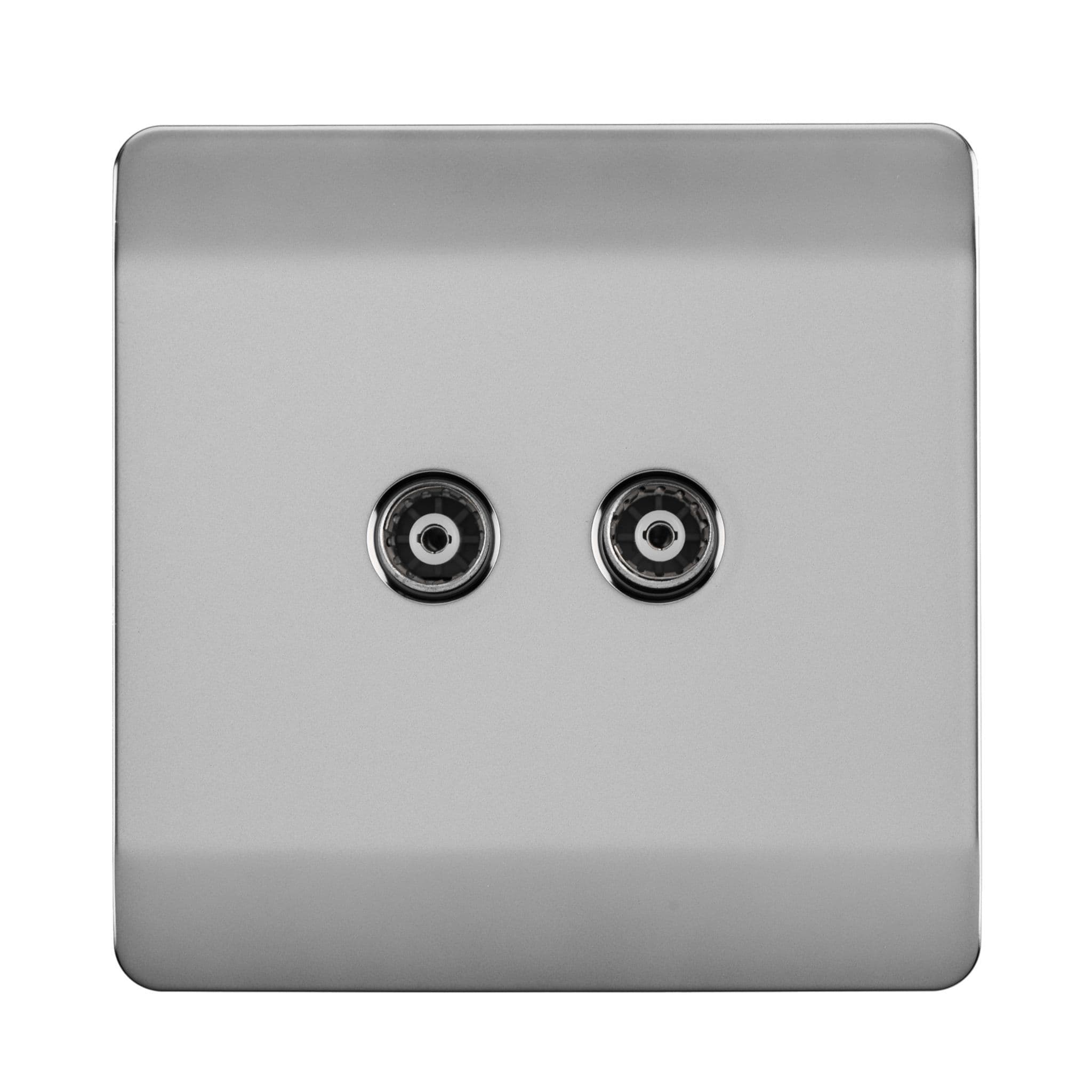 2 Gang Female Co-Axial Television Socket
