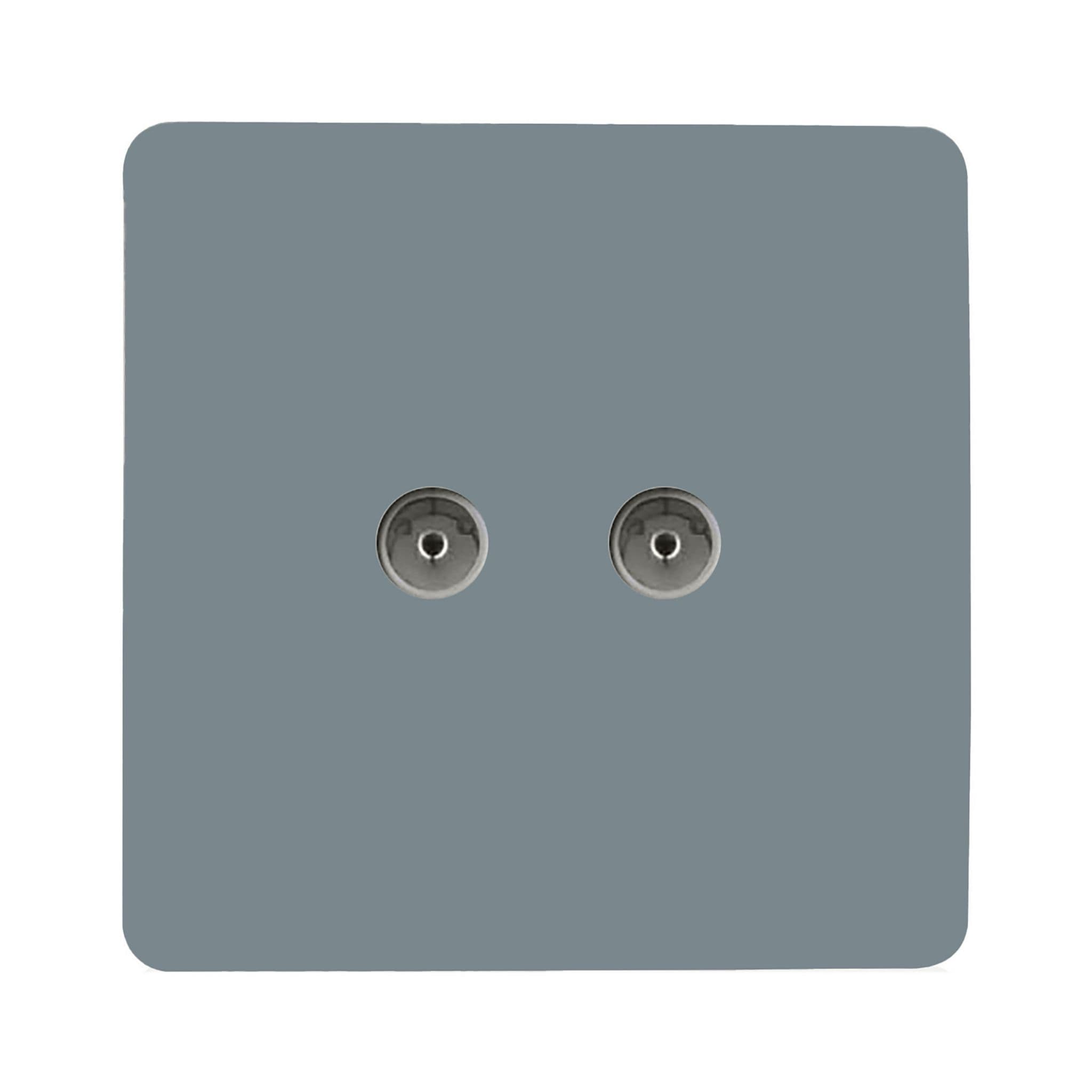 2 Gang Female Co-Axial Television Socket