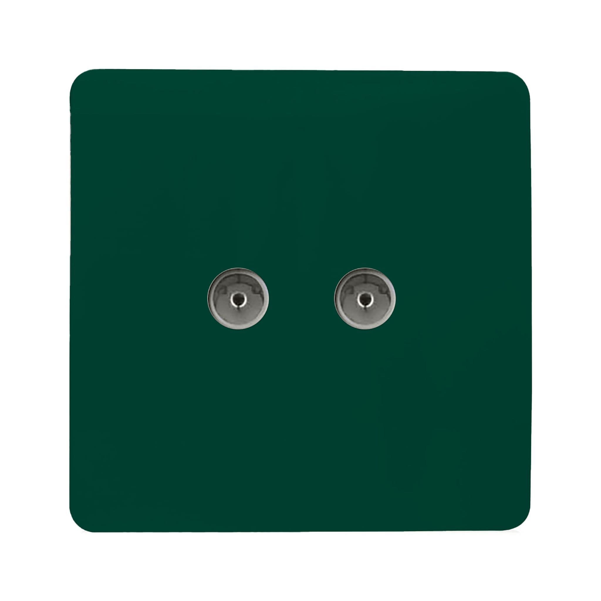 2 Gang Female Co-Axial Television Socket
