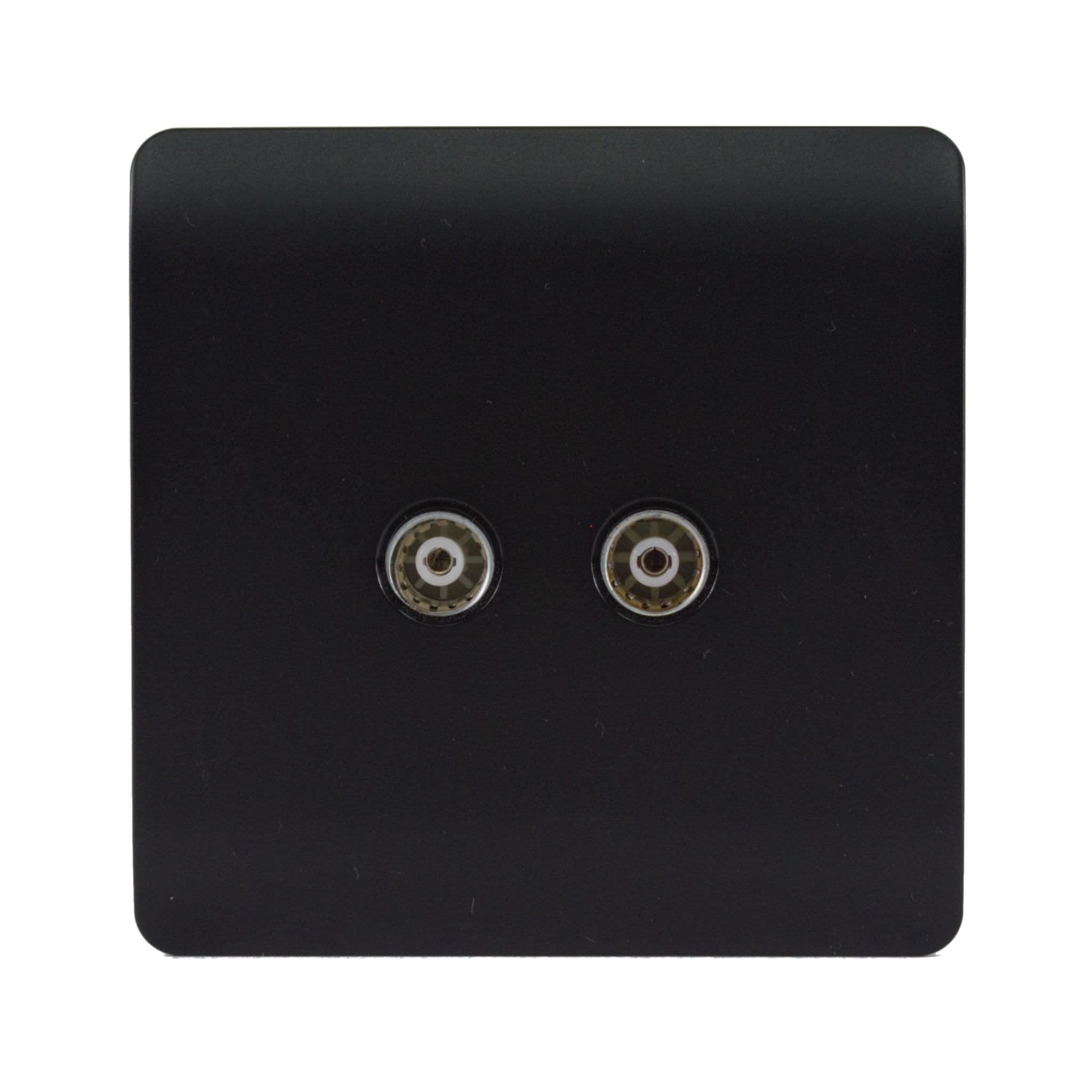 2 Gang Female Co-Axial Television Socket