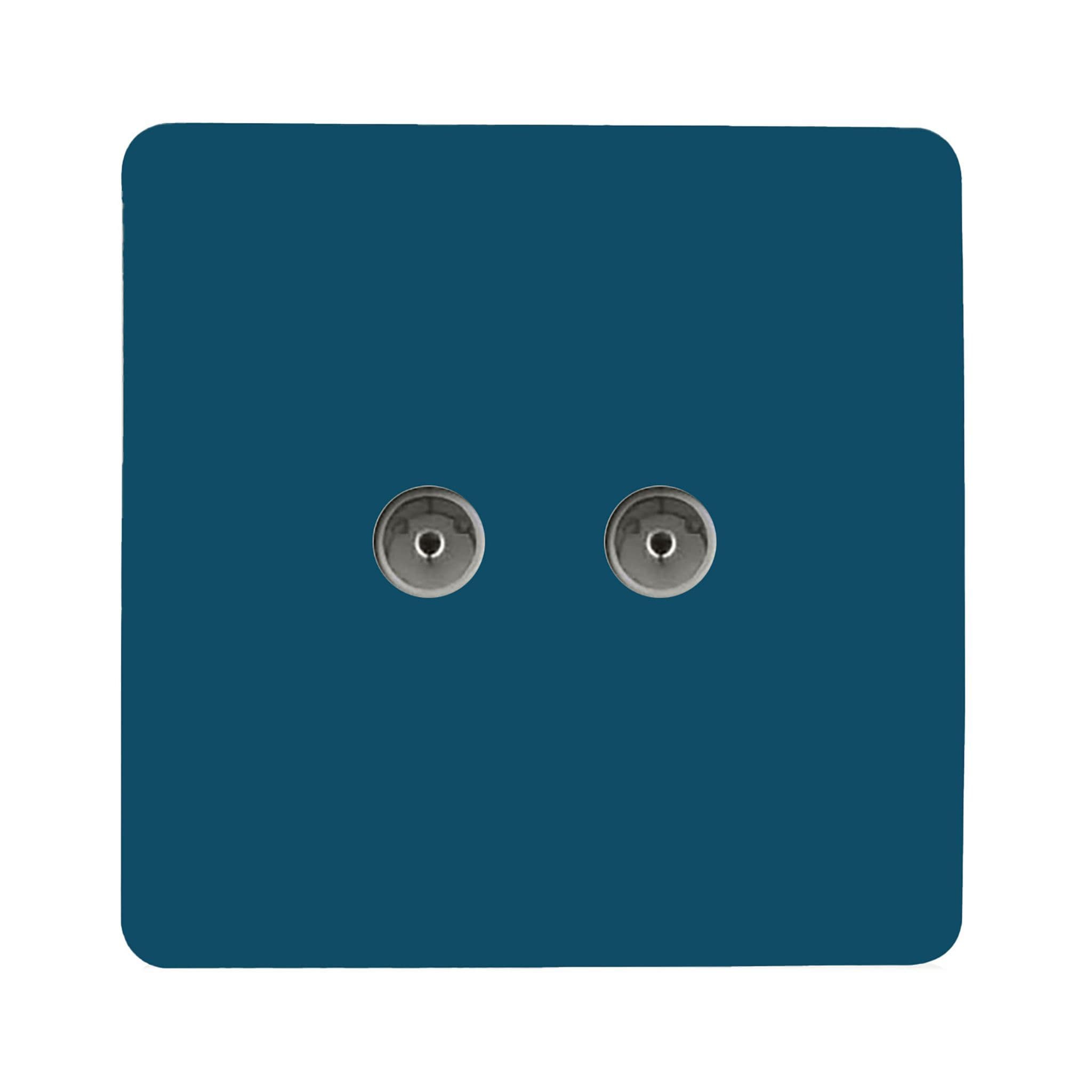 2 Gang Female Co-Axial Television Socket