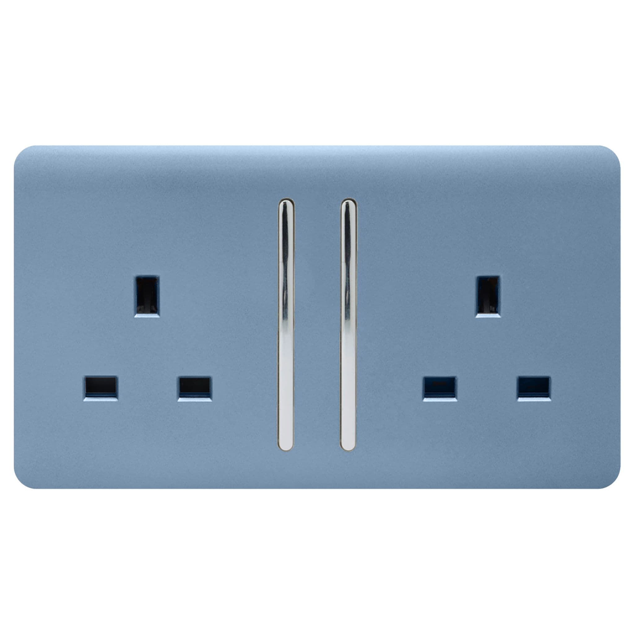 2 Gang Long Switched Plug Socket