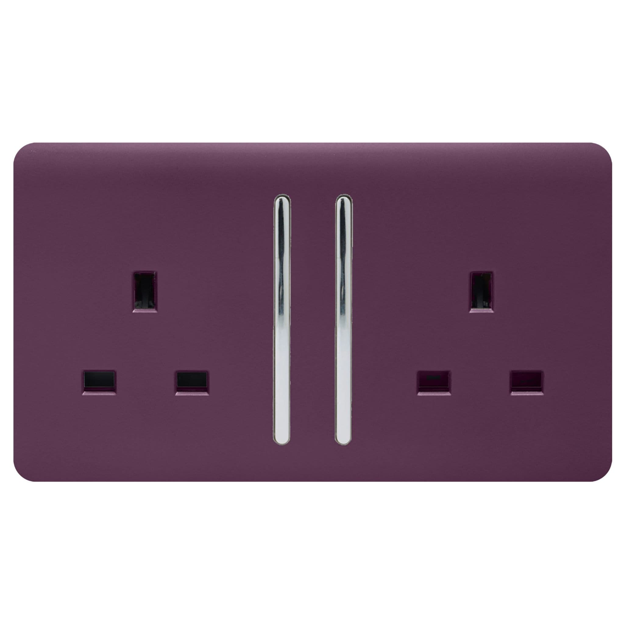2 Gang Long Switched Plug Socket