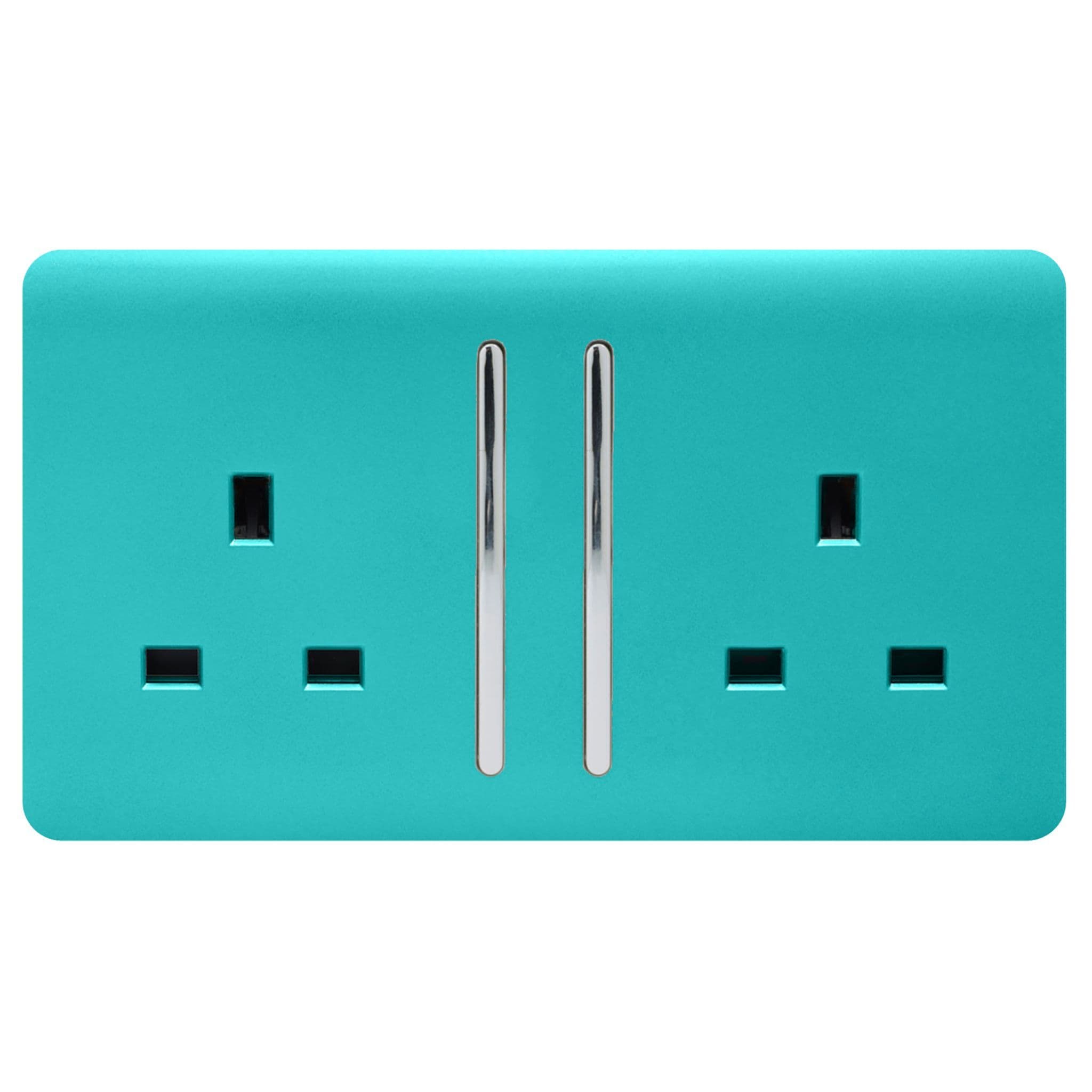 2 Gang Long Switched Plug Socket