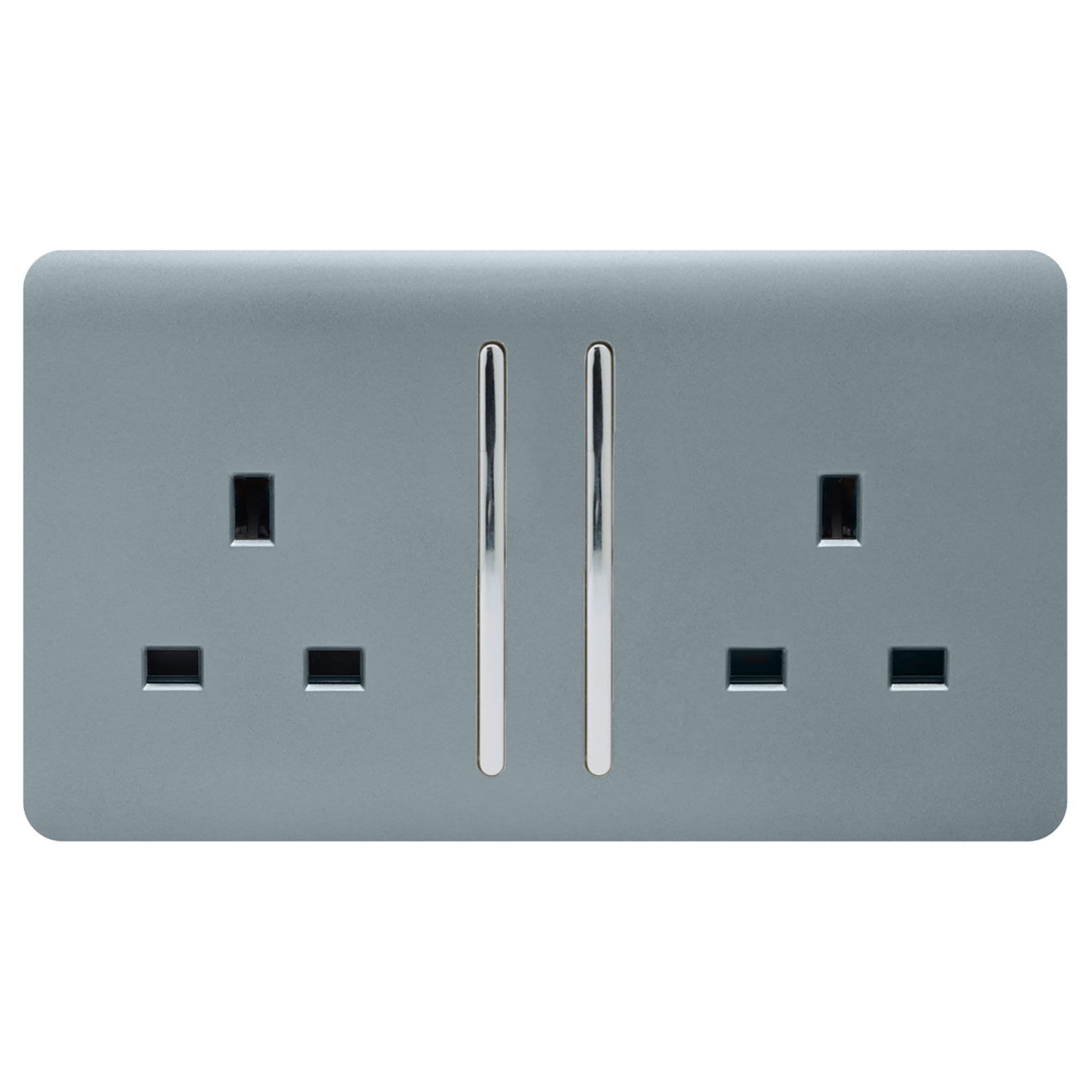 2 Gang Long Switched Plug Socket