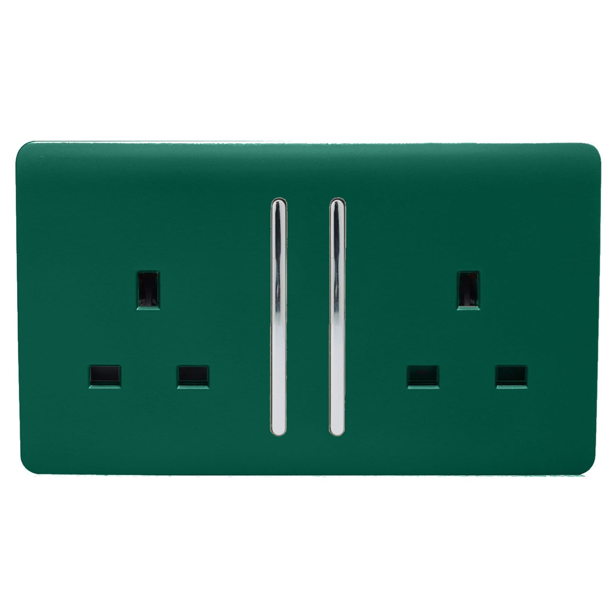 2 Gang Long Switched Plug Socket