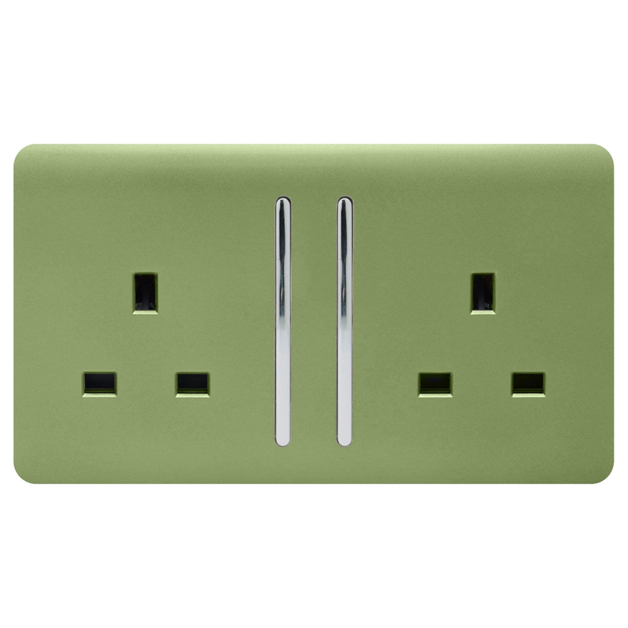 2 Gang Long Switched Plug Socket