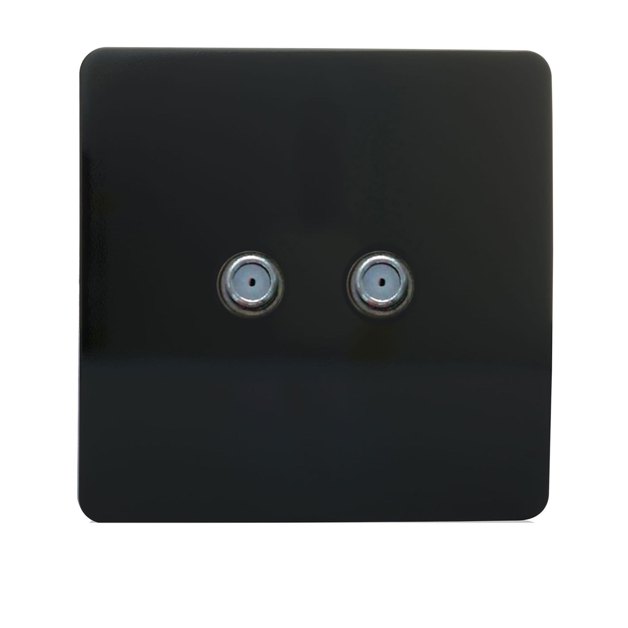 2 Gang Male F-Type Satellite Television Socket